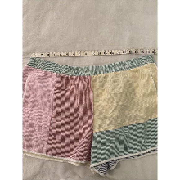 NWT Urban Outfitters BDG Women’s 3X Teagan Seersucker Shorts Colorful Patchwork - Picture 9 of 11